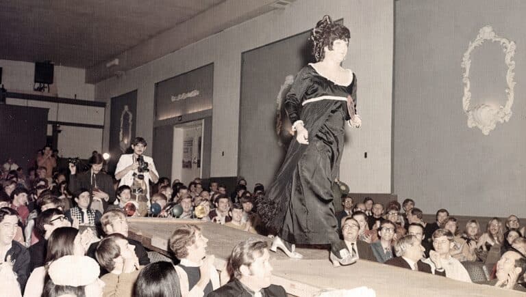 Performers and audience at the 1969 Miss Memphis Review at the Guild Theatre