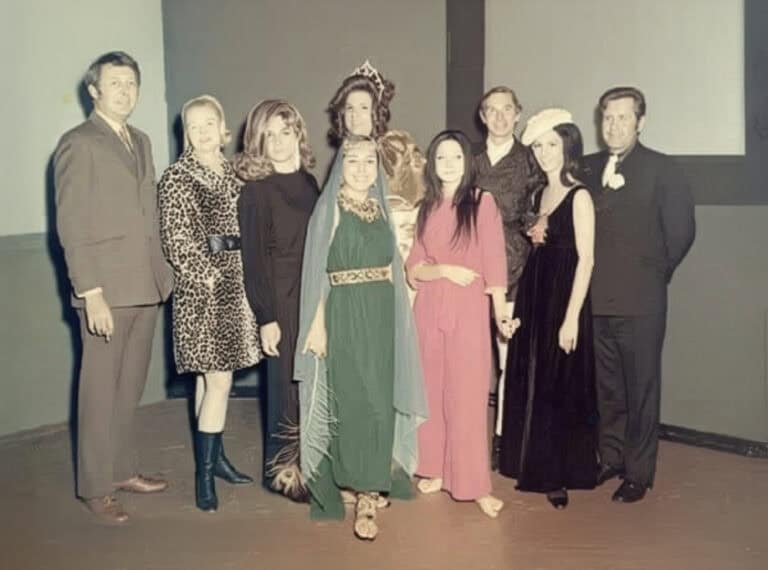 Guests in Halloween costume attending the 1969 Miss Memphis Review