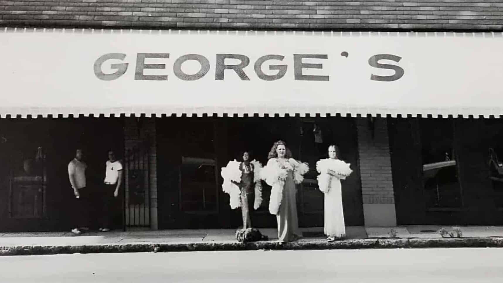Original George's at 1786 Madison — people outside under the awning