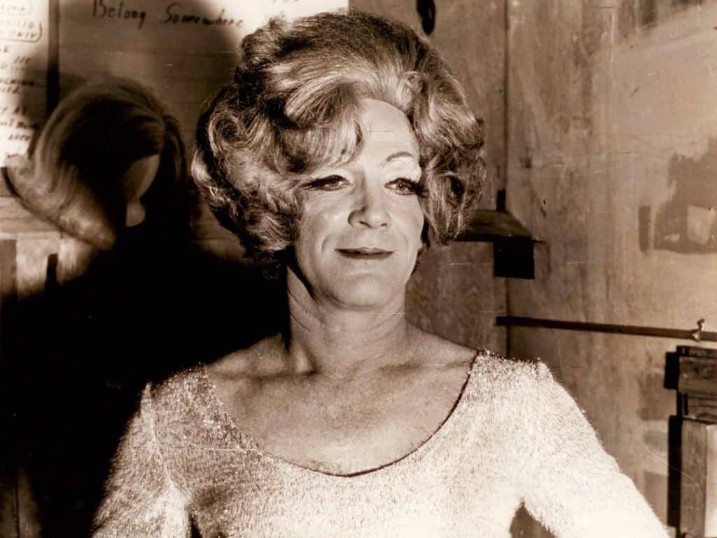 Marilyn Misfit (George Wilson) in glittery stage look at George's
